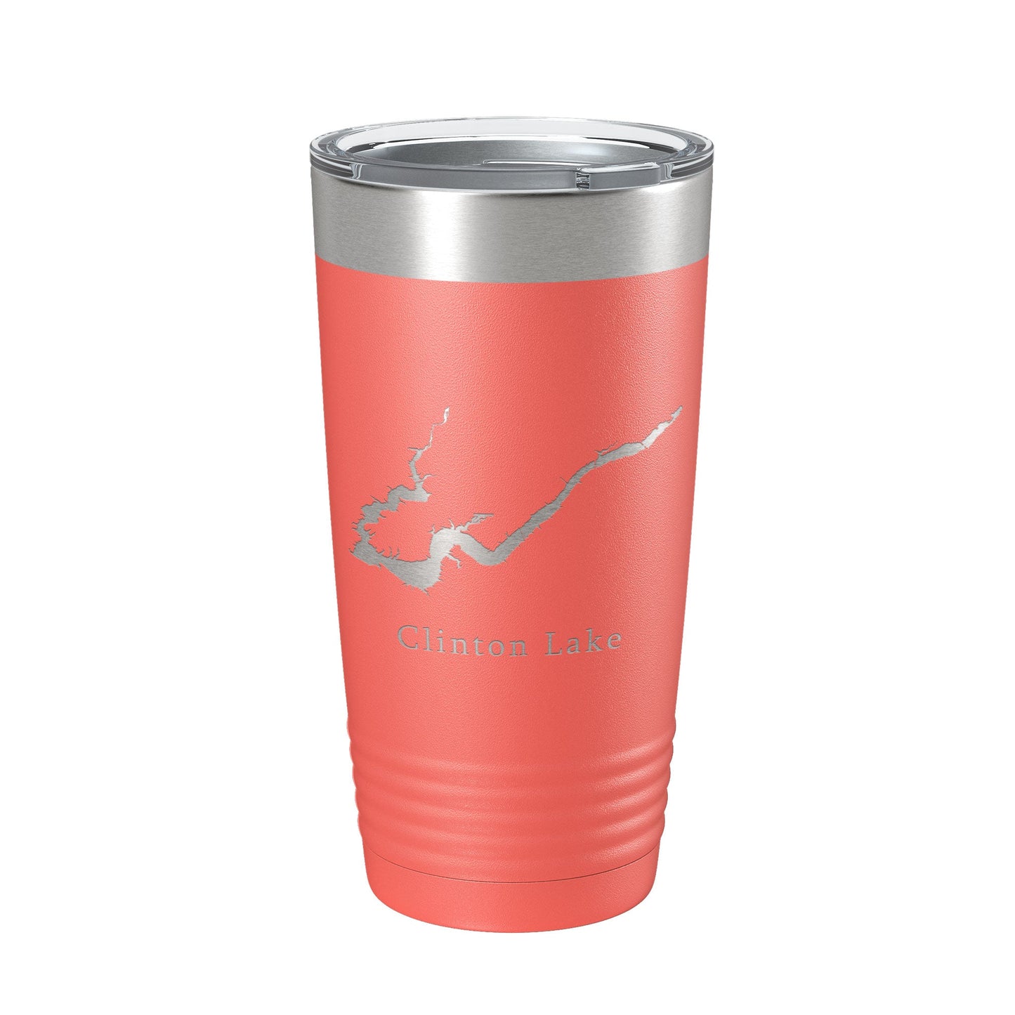 Clinton Lake Map Tumbler Travel Mug Insulated Laser Engraved Coffee Cup Illinois 20 oz-20