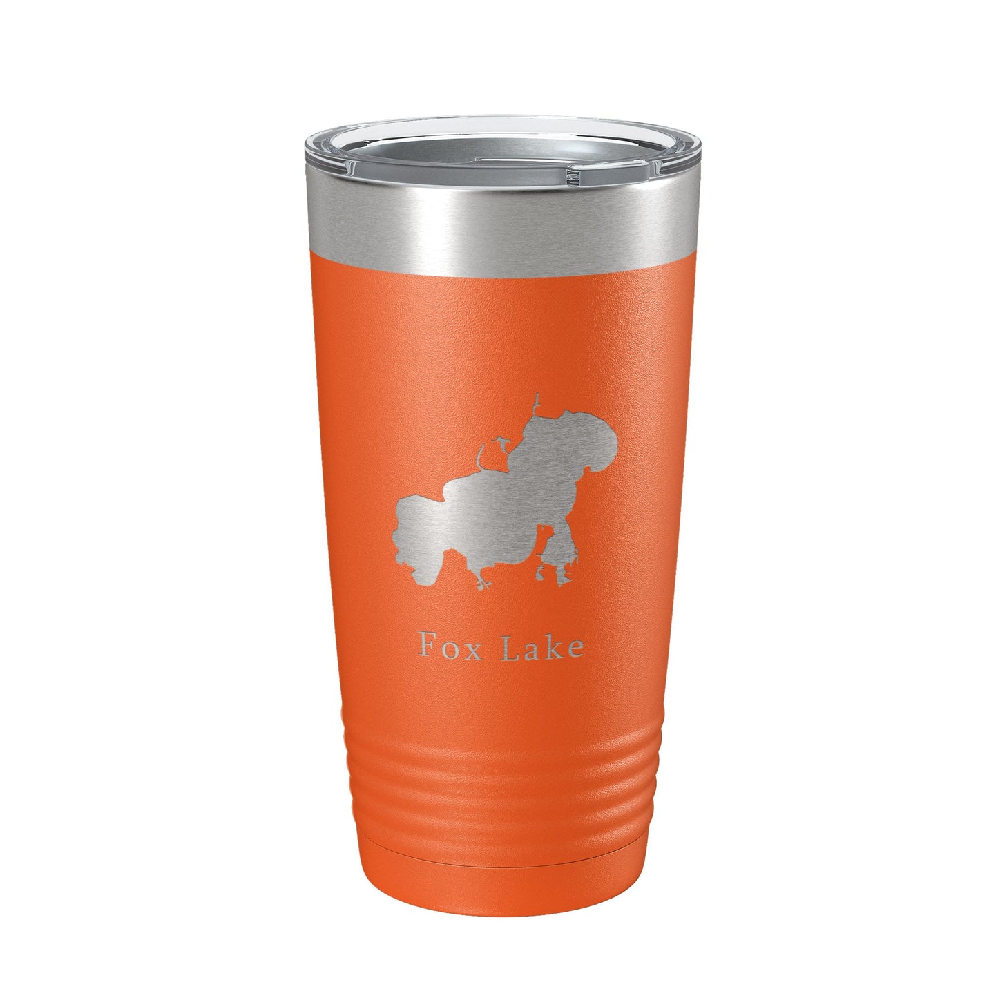 Fox Lake Map Tumbler Travel Mug Insulated Laser Engraved Coffee Cup Illinois 20 oz-17