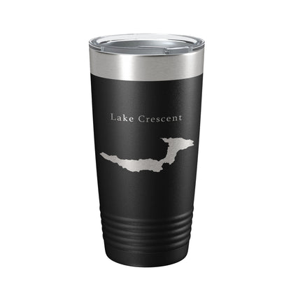 Lake Crescent Map Tumbler Travel Mug Insulated Laser Engraved Coffee Cup Washington 20 oz-5