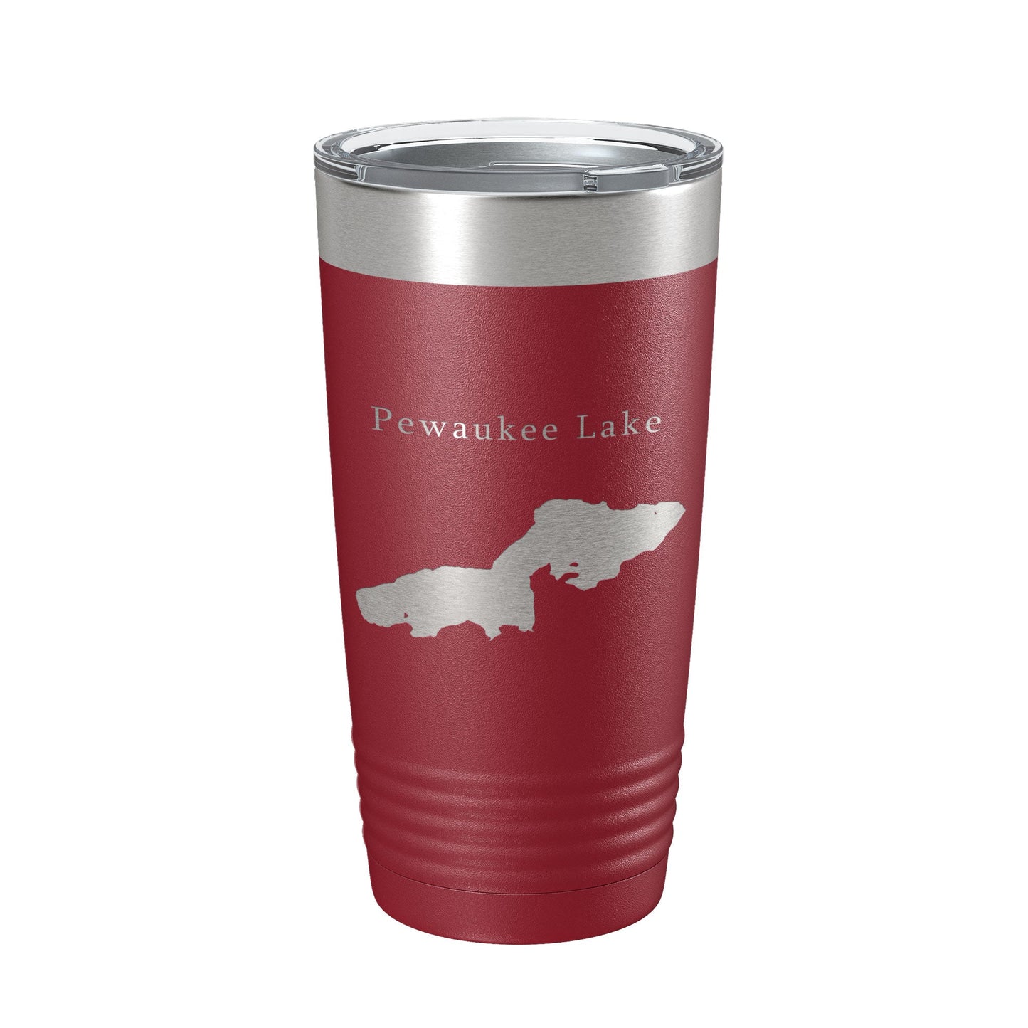 Pewaukee Lake Map Tumbler Travel Mug Insulated Laser Engraved Coffee Cup Wisconsin 20 oz-18