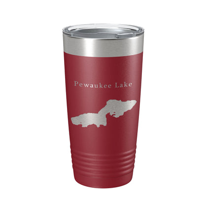 Pewaukee Lake Map Tumbler Travel Mug Insulated Laser Engraved Coffee Cup Wisconsin 20 oz-18