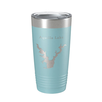 Aquilla Lake Map Tumbler Travel Mug Insulated Laser Engraved Coffee Cup Texas 20 oz-13