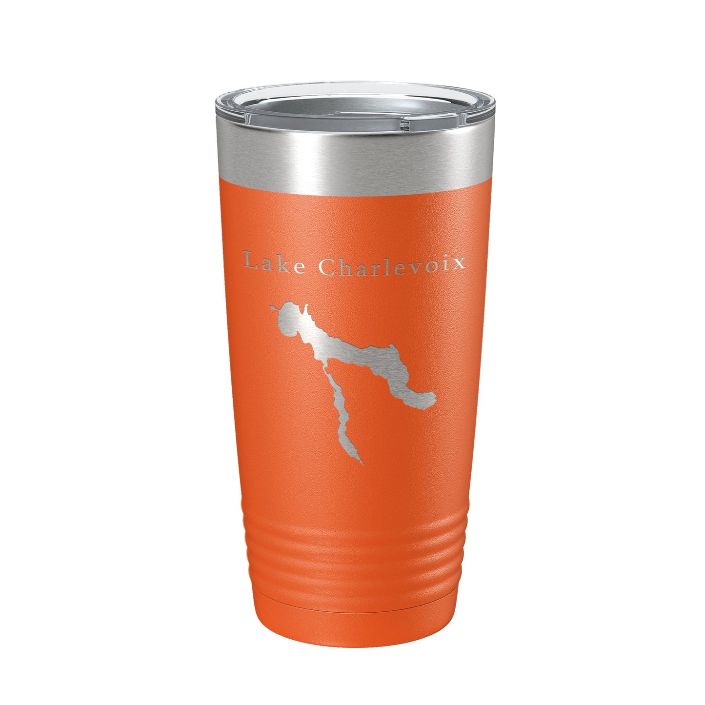 Lake Charlevoix Map Tumbler Travel Mug Insulated Laser Engraved Coffee Cup Michigan 20 oz-17