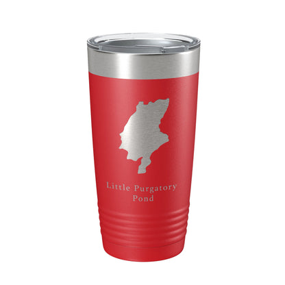 Little Purgatory Pond Tumbler Lake Map Travel Mug Insulated Laser Engraved Coffee Cup Maine 20 oz-10