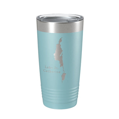 Lake St. Catherine Map Tumbler Travel Mug Insulated Laser Engraved Coffee Cup Vermont 20 oz-13