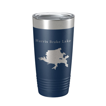 Harris Brake Lake Map Tumbler Travel Mug Insulated Laser Engraved Coffee Cup Arkansas 20 oz-2