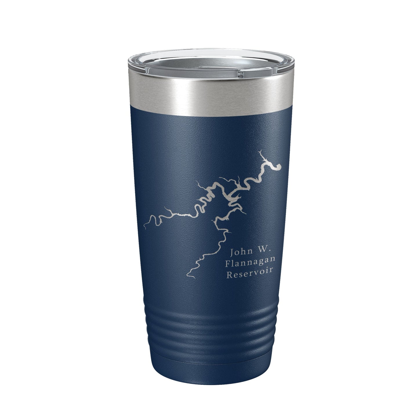 John W. Flannagan Reservoir Tumbler Lake Map Travel Mug Insulated Laser Engraved Coffee Cup Virginia 20 oz-2