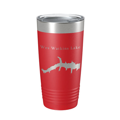 Wes Watkins Lake Map Tumbler Travel Mug Insulated Laser Engraved Coffee Cup Oklahoma 20 oz-10
