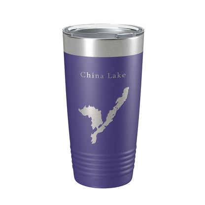 China Lake Map Tumbler Travel Mug Insulated Laser Engraved Coffee Cup Maine 20 oz-15