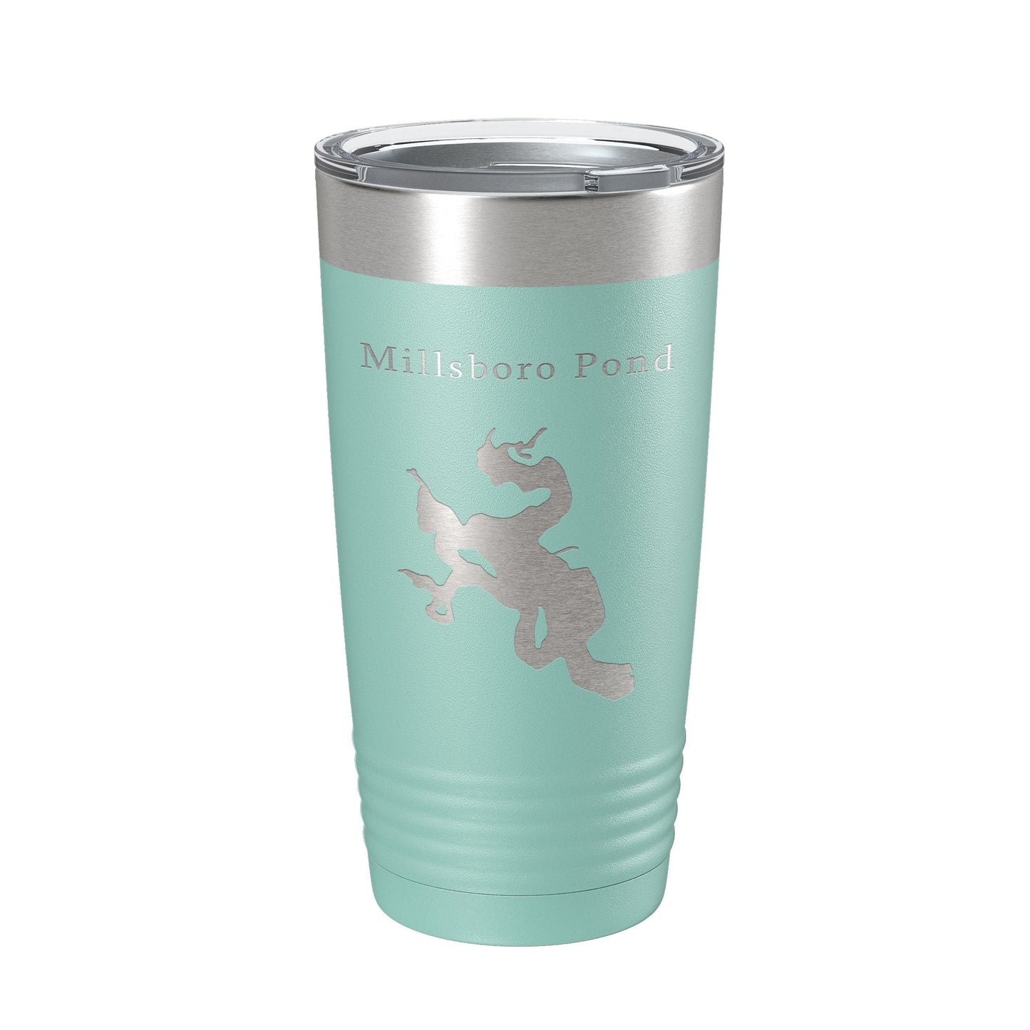 Millsboro Pond Tumbler Lake Map Travel Mug Insulated Laser Engraved Coffee Cup Delaware 20 oz-12