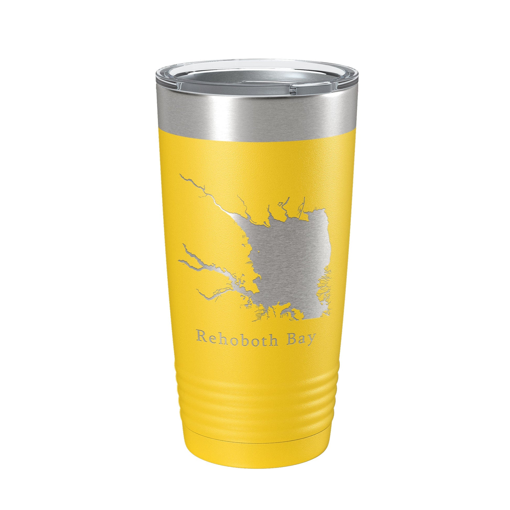 Rehoboth Bay Tumbler Lake Map Travel Mug Insulated Laser Engraved Coffee Cup Delaware 20 oz-4