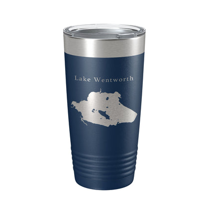 Lake Wentworth Map Tumbler Travel Mug Insulated Laser Engraved Coffee Cup New Hampshire 20 oz-8