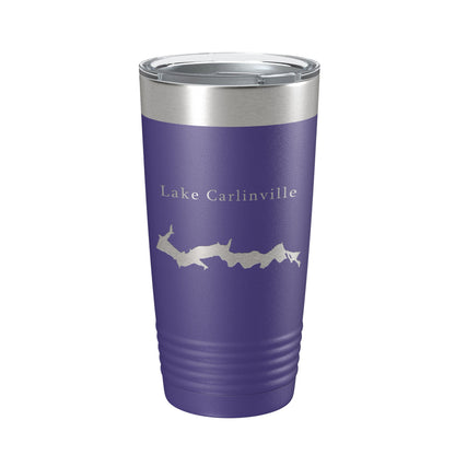 Lake Carlinville Map Tumbler Travel Mug Insulated Laser Engraved Coffee Cup Illinois 20 oz-15