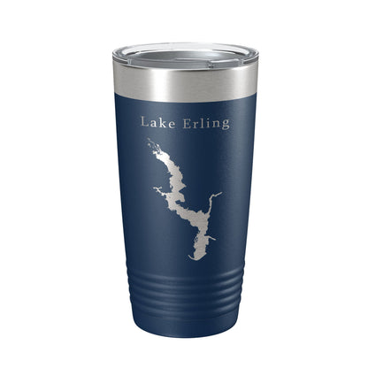 Lake Erling Map Tumbler Travel Mug Insulated Laser Engraved Coffee Cup Arkansas 20 oz-2