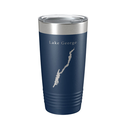 Lake George Map Tumbler Travel Mug Insulated Laser Engraved Coffee Cup New York 20 oz-2