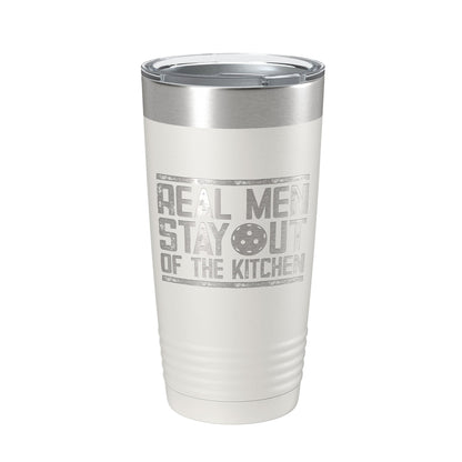 Pickleball Tumbler Real Men Stay Out Of The Kitchen Travel Mug Insulated Laser Engraved Coffee Cup Funny Pickle Ball Gift 20 oz-7