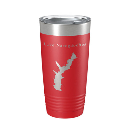 Lake Nacogdoches Map Tumbler Travel Mug Insulated Laser Engraved Coffee Cup Texas 20 oz-10
