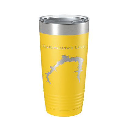 Hammertown Lake Map Tumbler Travel Mug Insulated Laser Engraved Coffee Cup Jackson City Reservoir Ohio 20 oz-4