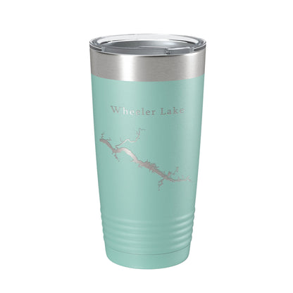 Wheeler Lake Map Tumbler Travel Mug Insulated Laser Engraved Coffee Cup Alabama 20 oz-12
