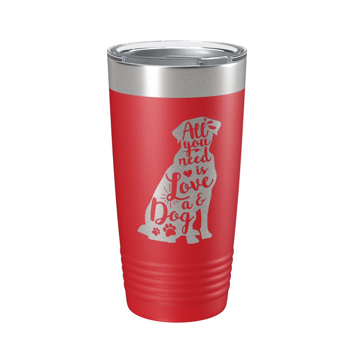 Love and a Dog Tumbler Dog Lover Travel Mug All You Need is Love Insulated Laser Engraved Coffee Cup Pet Owner Gift 20 oz-10