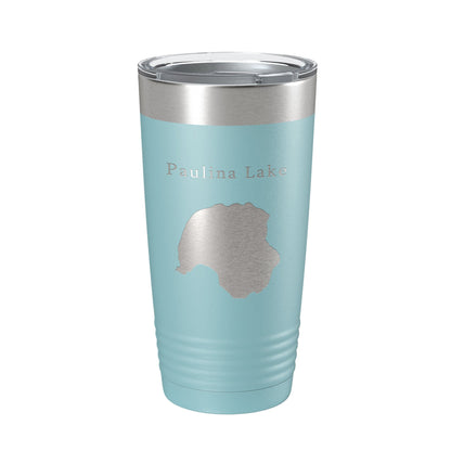 Paulina Lake Map Tumbler Travel Mug Insulated Laser Engraved Coffee Cup Oregon 20 oz-13
