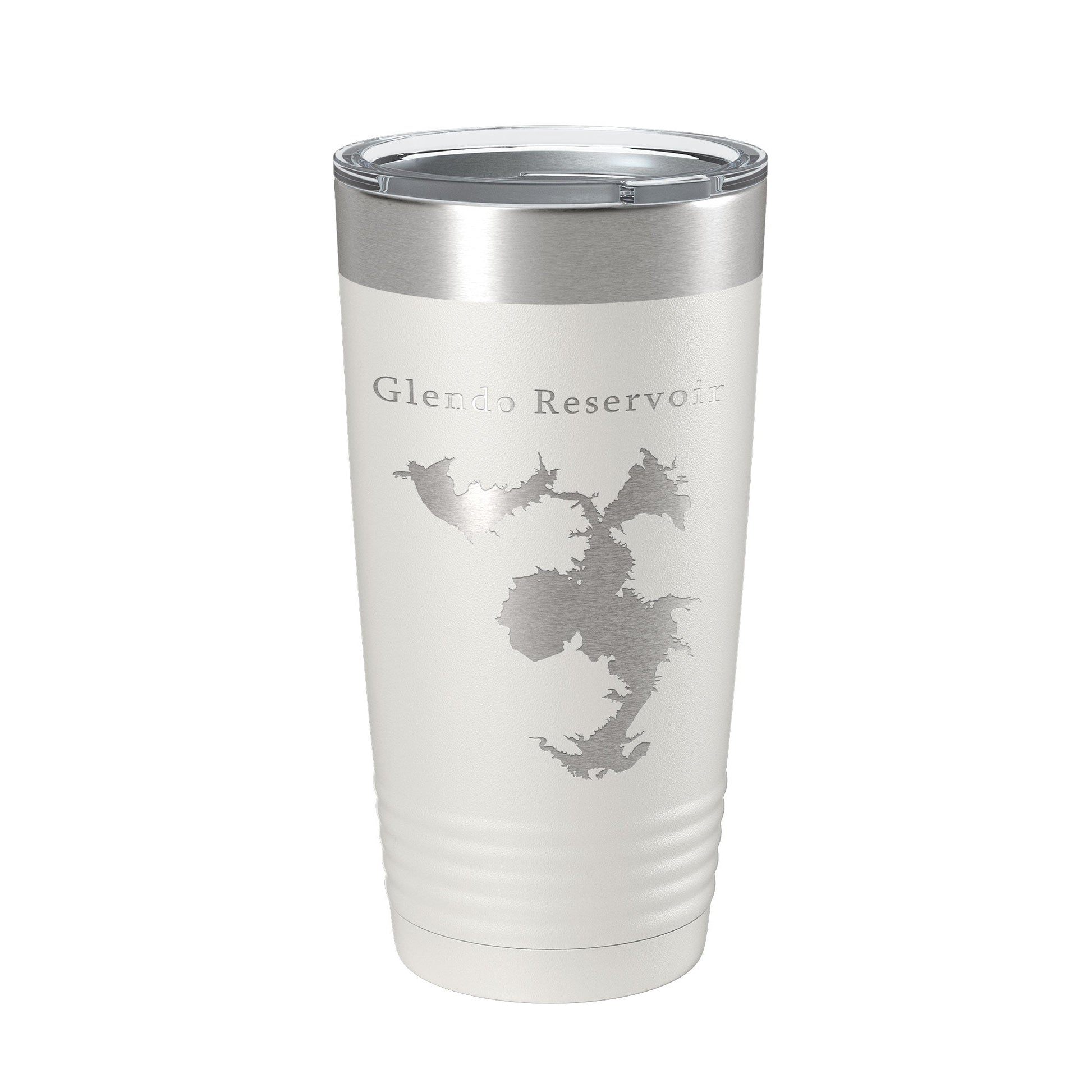 Glendo Reservoir Tumbler Lake Map Travel Mug Insulated Laser Engraved Coffee Cup Wyoming 20 oz-1