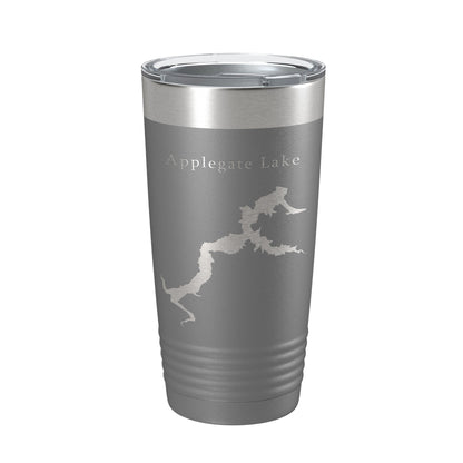Applegate Lake Map Tumbler Travel Mug Insulated Laser Engraved Coffee Cup Oregon 20 oz-16