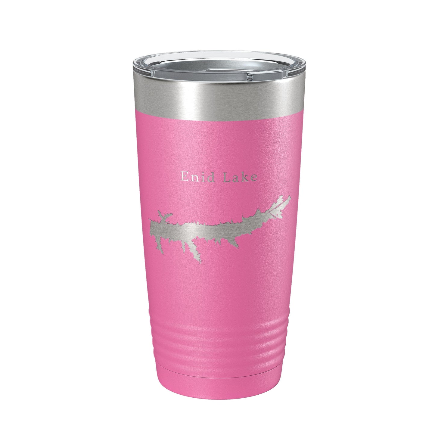 Enid Lake Map Tumbler Travel Mug Insulated Laser Engraved Coffee Cup Mississippi 20 oz-11
