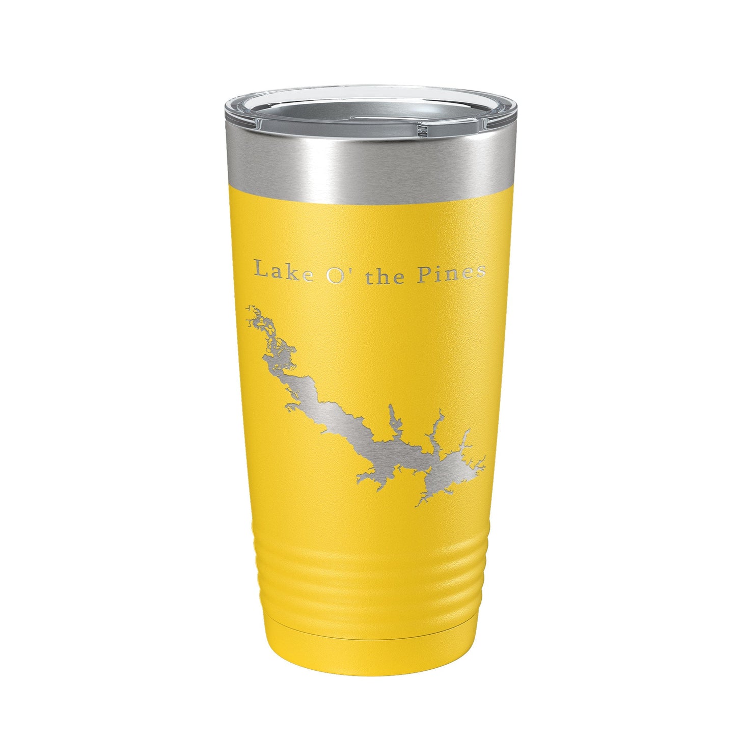 Lake O' the Pines Map Tumbler Travel Mug Insulated Laser Engraved Coffee Cup Texas 20 oz-19