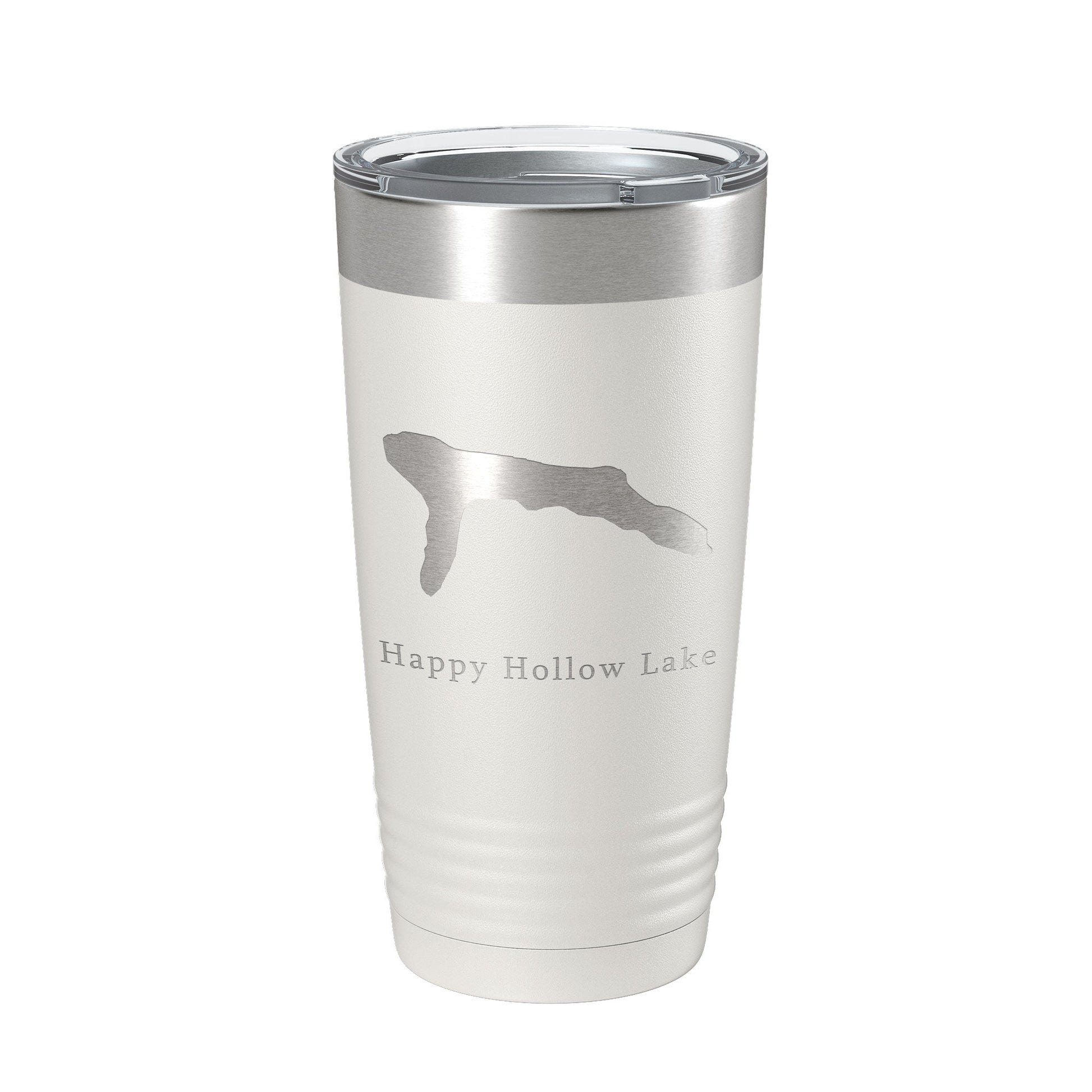 Happy Hollow Lake Map Tumbler Travel Mug Insulated Laser Engraved Coffee Cup Illinois 20 oz-1