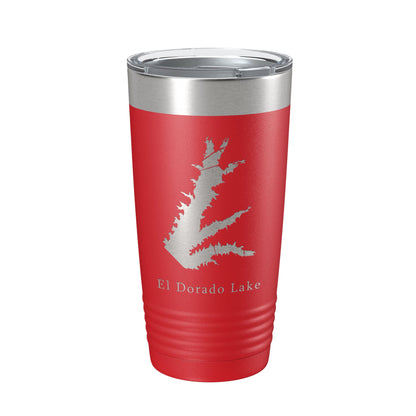 El Dorado Lake Map Tumbler Travel Mug Insulated Laser Engraved Coffee Cup Kansas 20 oz-10
