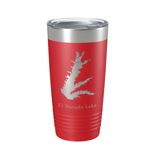 El Dorado Lake Map Tumbler Travel Mug Insulated Laser Engraved Coffee Cup Kansas 20 oz-10