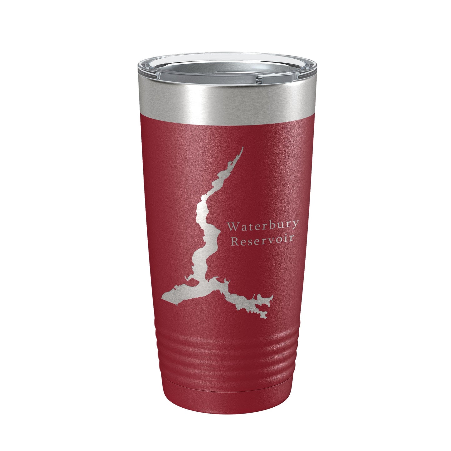 Waterbury Reservoir Tumbler Lake Map Travel Mug Insulated Laser Engraved Coffee Cup Vermont 20 oz-18