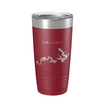 Lake James Map Tumbler Travel Mug Insulated Laser Engraved Coffee Cup North Carolina 20 oz-18
