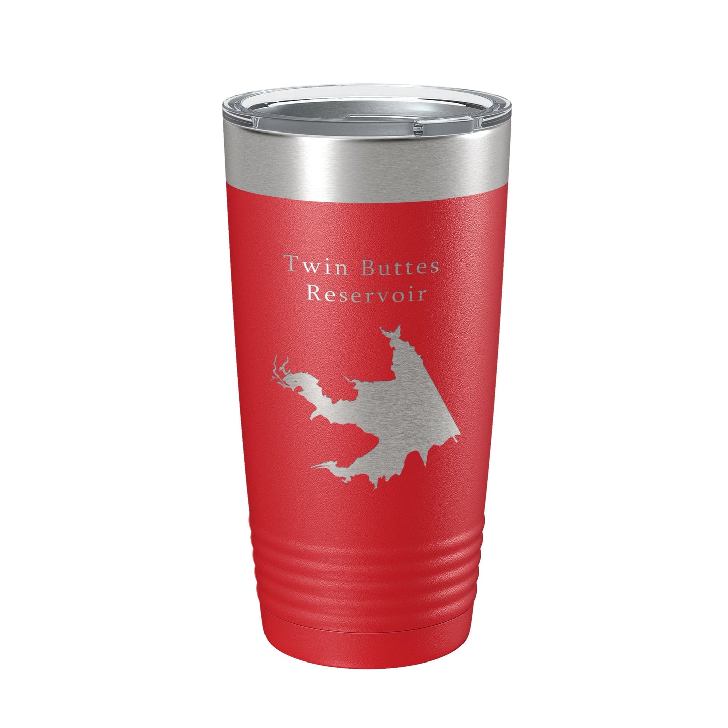 Twin Buttes Reservoir Tumbler Lake Map Travel Mug Insulated Laser Engraved Coffee Cup Texas 20 oz-10
