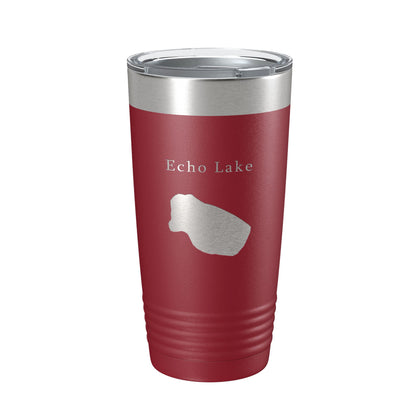 Echo Lake Map Tumbler Travel Mug Insulated Laser Engraved Coffee Cup Colorado 20 oz-18