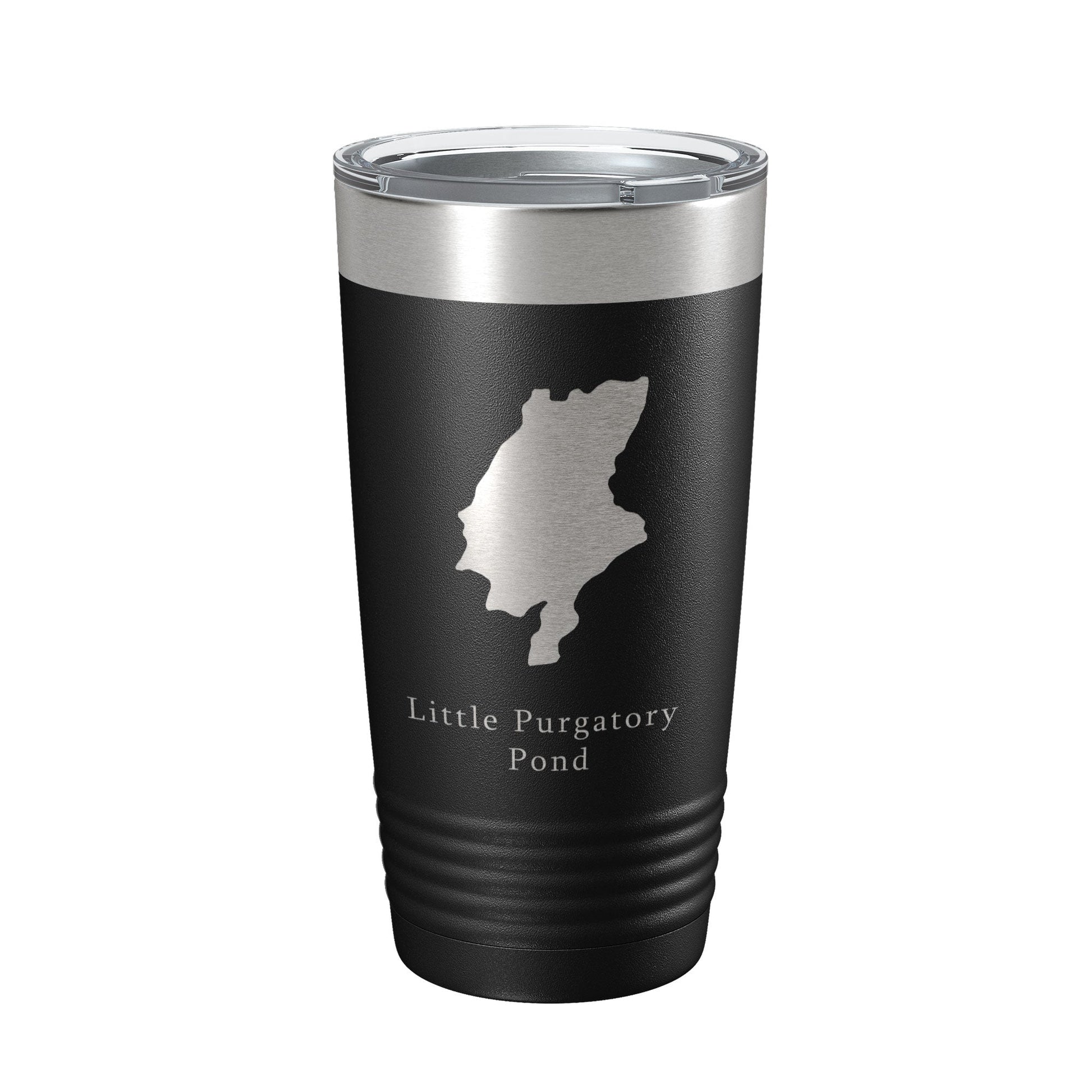 Little Purgatory Pond Tumbler Lake Map Travel Mug Insulated Laser Engraved Coffee Cup Maine 20 oz-0