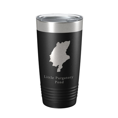 Little Purgatory Pond Tumbler Lake Map Travel Mug Insulated Laser Engraved Coffee Cup Maine 20 oz-0
