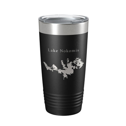 Lake Nokomis Map Tumbler Travel Mug Insulated Laser Engraved Coffee Cup Wisconsin 20 oz-0