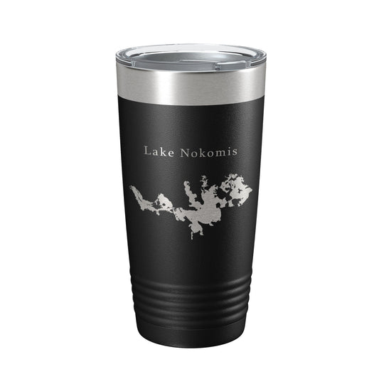 Lake Nokomis Map Tumbler Travel Mug Insulated Laser Engraved Coffee Cup Wisconsin 20 oz-0