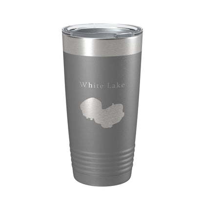 White Lake Map Tumbler Travel Mug Insulated Laser Engraved Coffee Cup Louisiana 20 oz-16