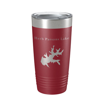 Herb Parsons Lake Map Tumbler Travel Mug Insulated Laser Engraved Coffee Cup Tennessee 20 oz-18