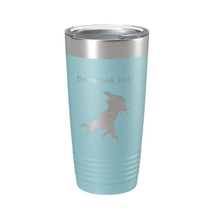 Benbrook Lake Map Tumbler Travel Mug Insulated Laser Engraved Coffee Cup Texas 20 oz-13
