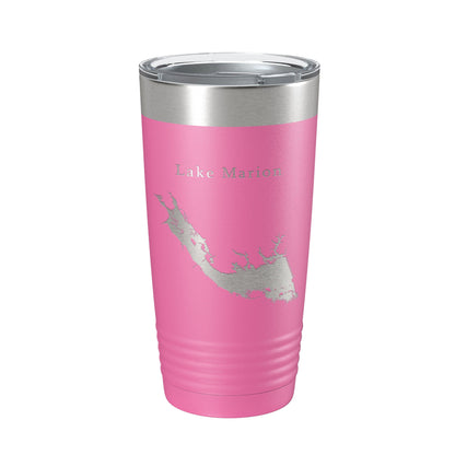 Lake Marion Map Tumbler Travel Mug Insulated Laser Engraved Coffee Cup South Carolina 20 oz-11