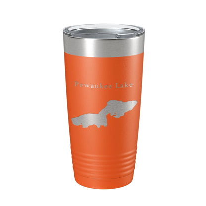 Pewaukee Lake Map Tumbler Travel Mug Insulated Laser Engraved Coffee Cup Wisconsin 20 oz-17