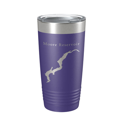 Moore Reservoir Tumbler Lake Map Travel Mug Insulated Laser Engraved Coffee Cup New Hampshire Vermont 20 oz-15