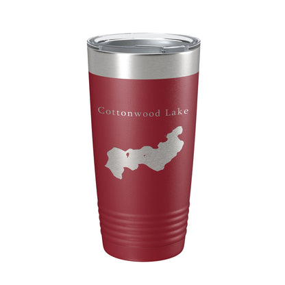Cottonwood Lake Map Tumbler Travel Mug Insulated Laser Engraved Coffee Cup Alaska 20 oz-18