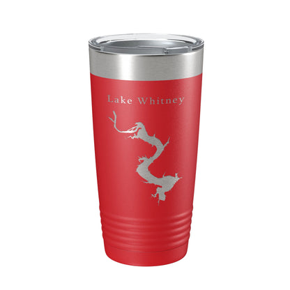 Lake Whitney Map Tumbler Travel Mug Insulated Laser Engraved Coffee Cup Texas 20 oz-10
