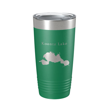 Koontz Lake Map Tumbler Travel Mug Insulated Laser Engraved Coffee Cup Indiana 20 oz-9