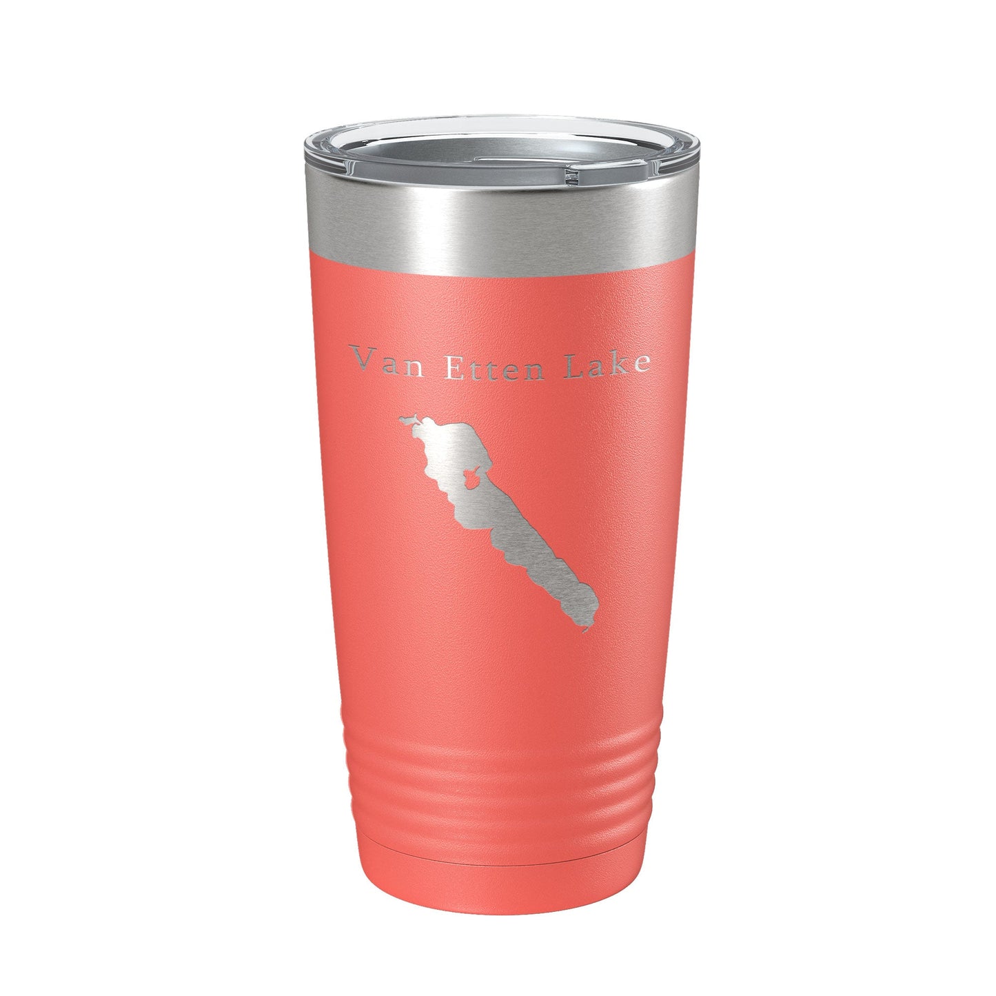 Van Etten Lake Map Tumbler Travel Mug Insulated Laser Engraved Coffee Cup Michigan 20 oz-20
